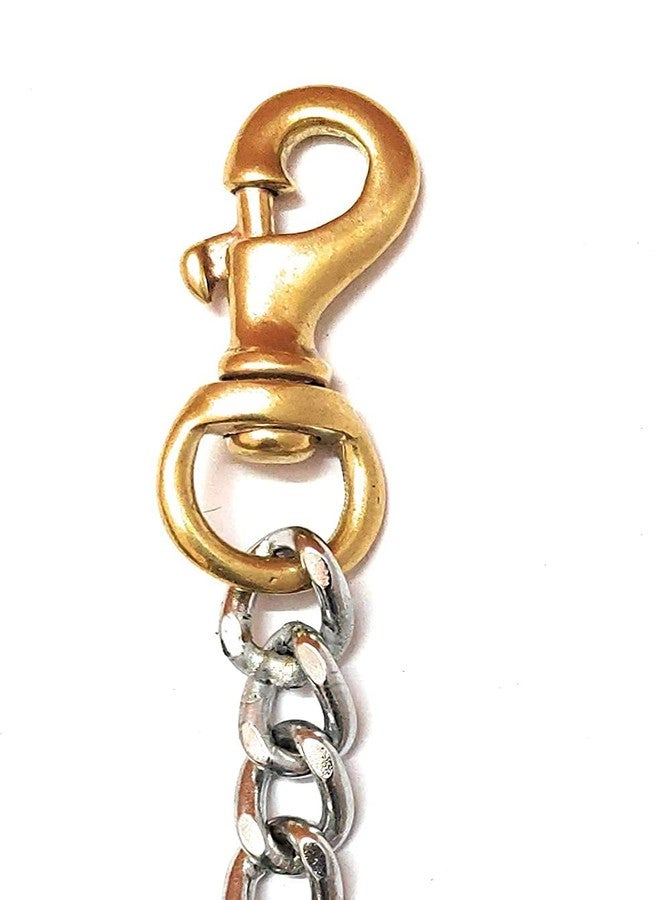 Pups&Pets Medium Breeds with Strong Brass Hook Steel Color Metal Dog Chain Leash (Length 152cm) - Image 2